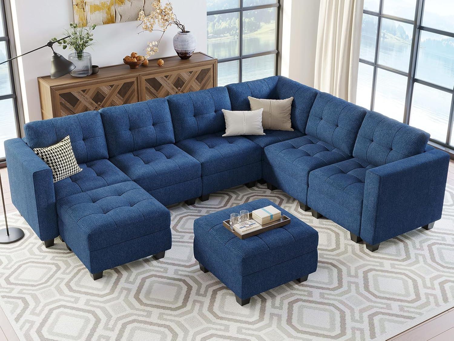 Exploring Comfort And Flexibility With A Modular Blue Sectional Sofa
