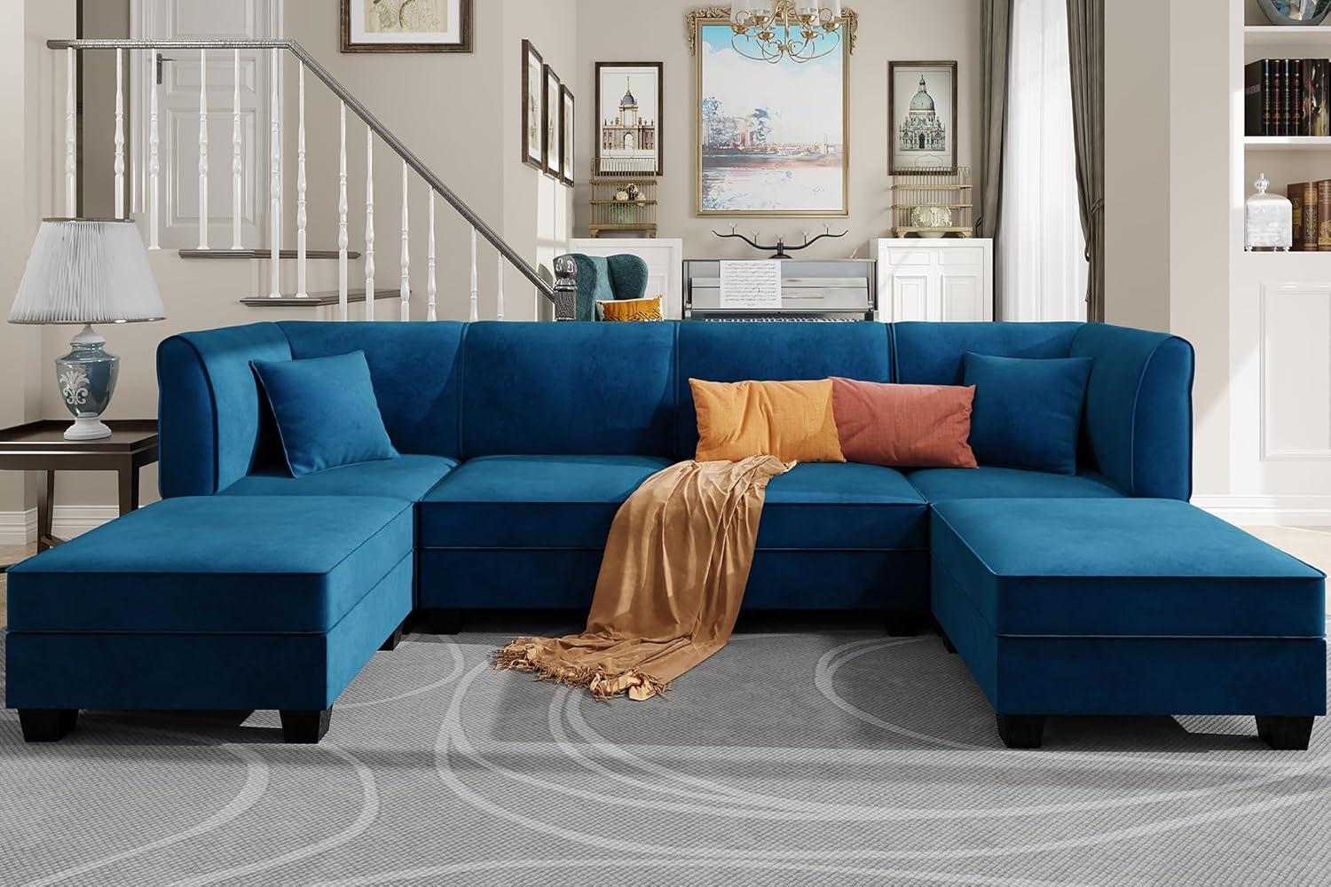 Exploring Comfort and Style with a Modular Velvet Sectional Sofa