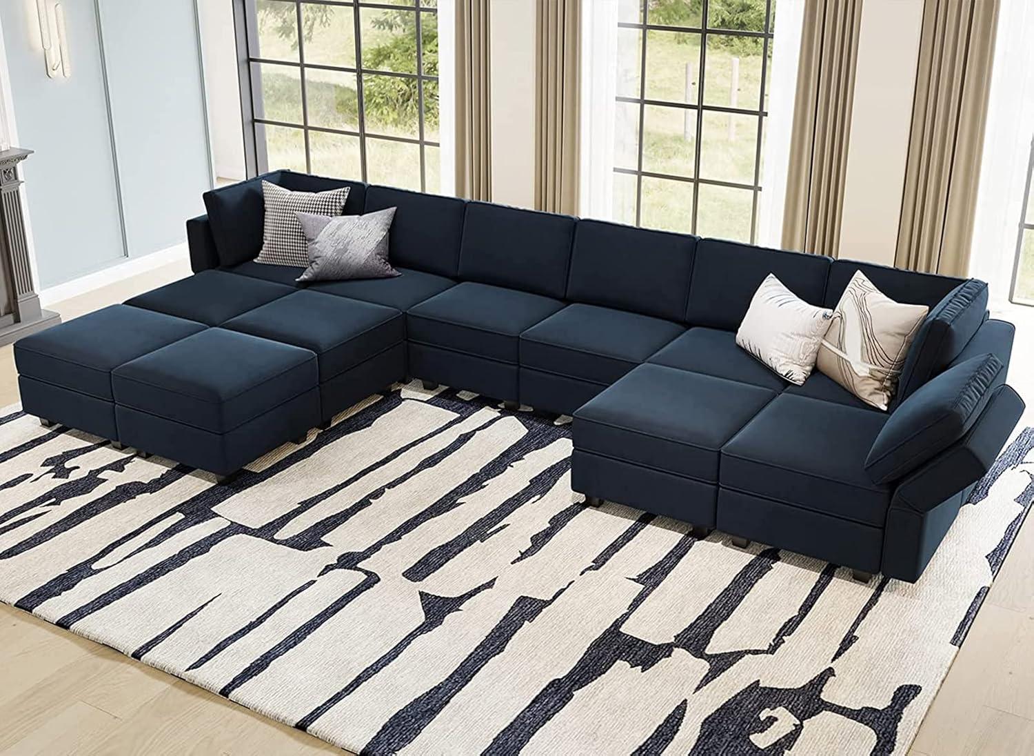 Exploring Flexible Comfort With The Belffin Modular Velvet Sofa