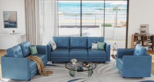 Exploring Spacious Comfort With The Llappuil Navy Blue Modular Sofa