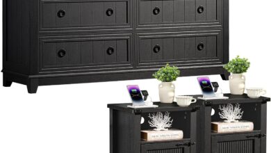 Farmhouse Dresser Nightstand Set Style Meets Practicality