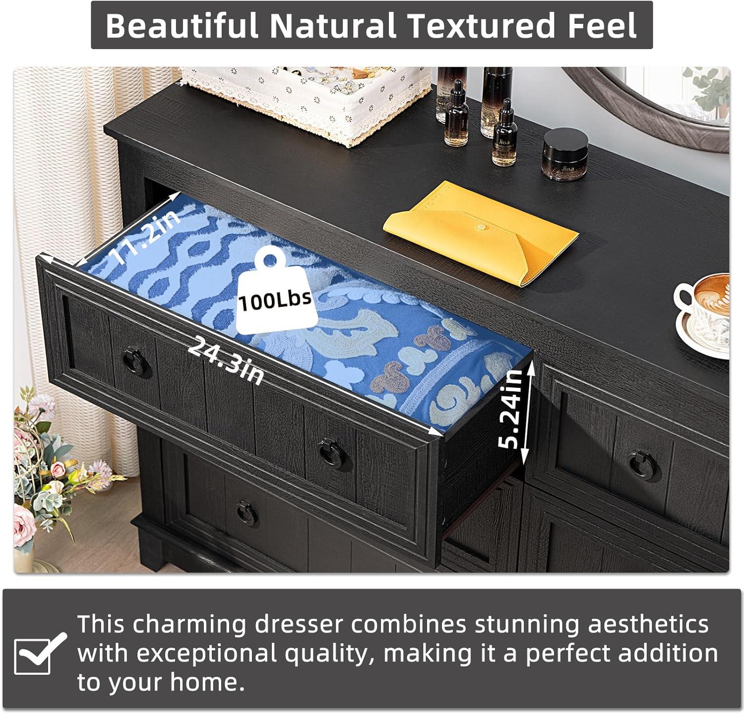 Farmhouse Dresser & Nightstand Set: Style Meets Practicality