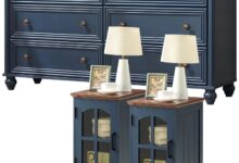 Farmhouse Dresser Nightstand Set Stylish Storage Made Simple