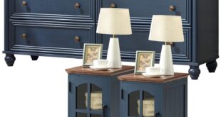 Farmhouse Dresser Nightstand Set Stylish Storage Made Simple