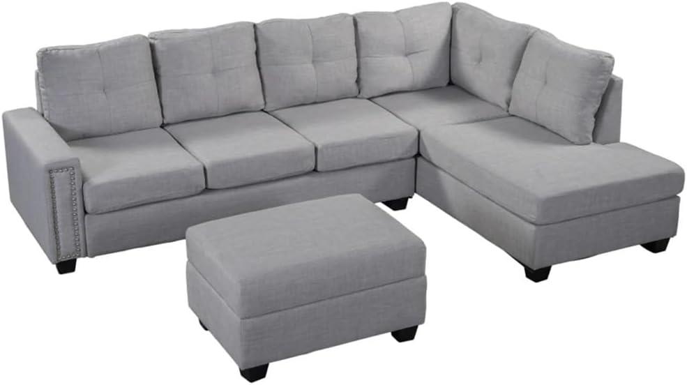 Flexible Comfort And Storage L Shape Sectional Sofa For Any Space