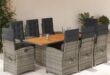 Gather Around Stylish 9 Piece Patio Set For Cozy Outdoor Dining