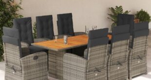 Gather Around Stylish 9 Piece Patio Set For Cozy Outdoor Dining