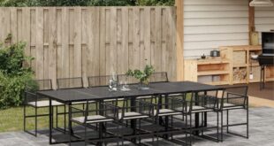 Gather Around Stylish Black Rattan Patio Set For Outdoor Living