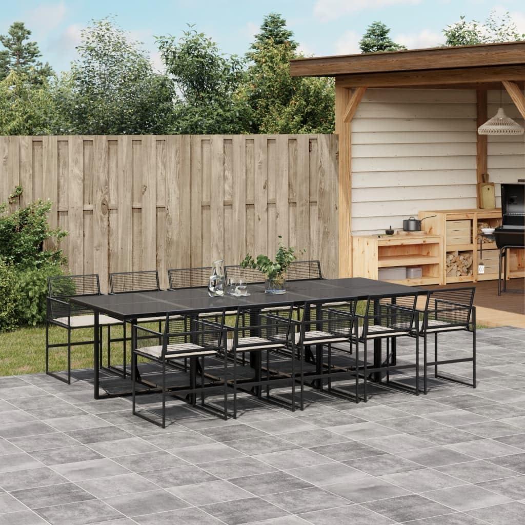 Gather Around Stylish Black Rattan Patio Set For Outdoor Living