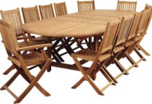 Gathering Around The Amazonia Teak 13 Piece Patio Set
