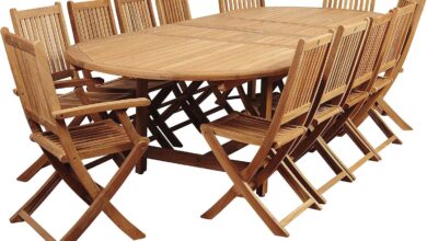 Gathering Around The Amazonia Teak 13 Piece Patio Set