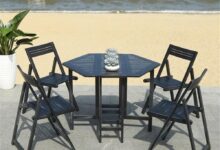 Gathering Around The Pemberly Row Black Patio Dining Set