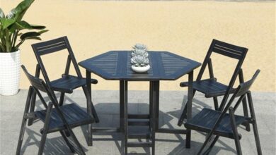 Gathering Around The Pemberly Row Black Patio Dining Set
