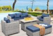 Gathering Around The Waroom Wicker Set With Fire Pit Comfort