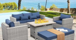 Gathering Around The Waroom Wicker Set With Fire Pit Comfort