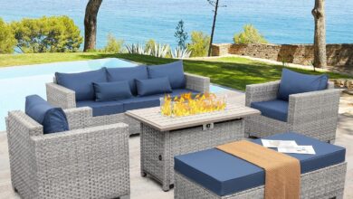 Gathering Around The Waroom Wicker Set With Fire Pit Comfort