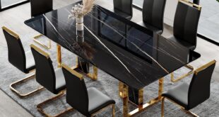 Gathering In Style A Sleek 8 Person Faux Marble Dining Set Review