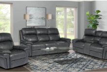 Gray Leather Power Reclining Set Comfort Meets Modern Living