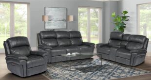 Gray Leather Power Reclining Set Comfort Meets Modern Living