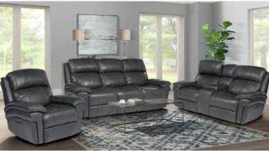 Gray Leather Power Reclining Set Comfort Meets Modern Living