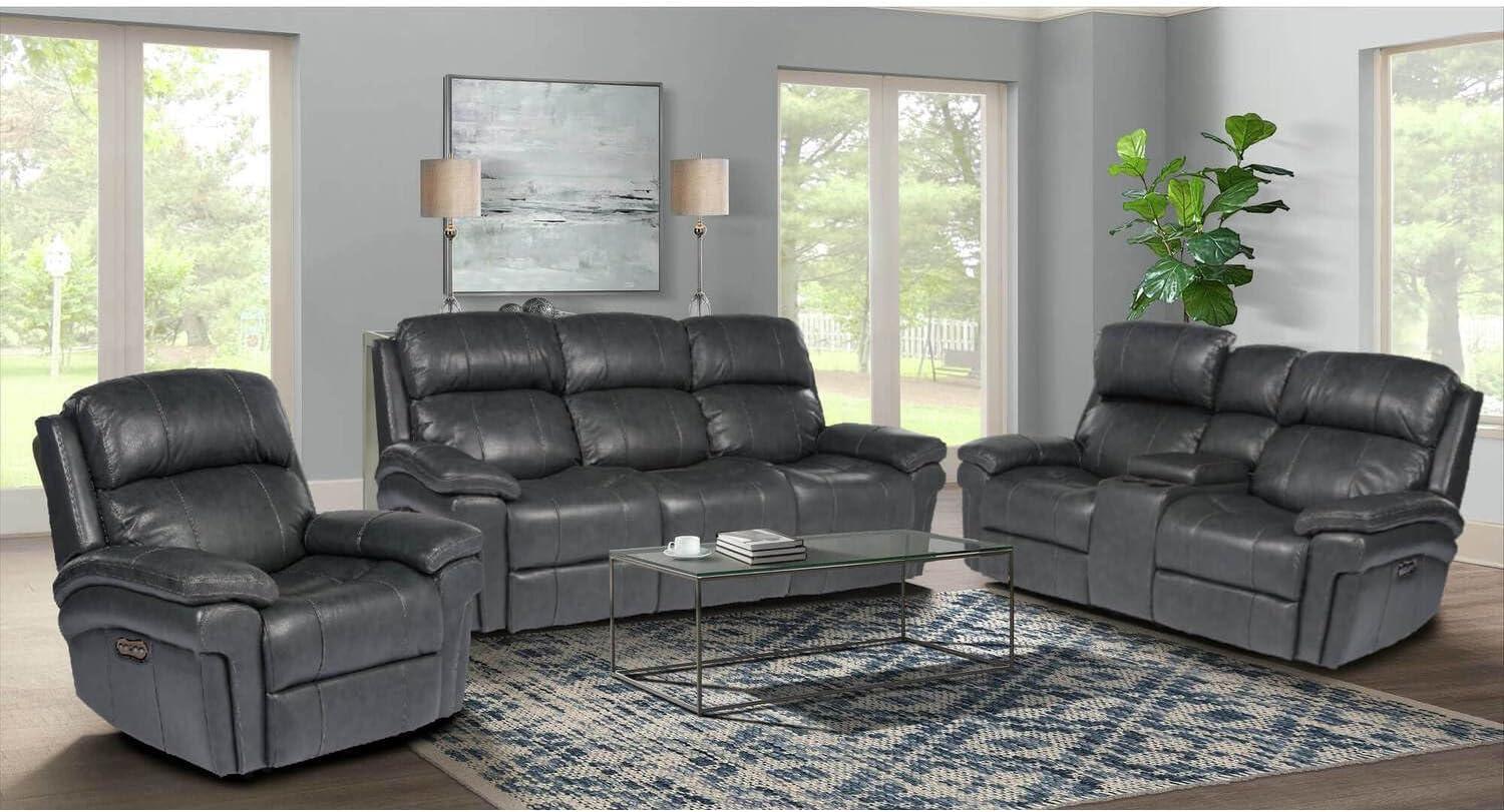 Gray Leather Power Reclining Set Comfort Meets Modern Living