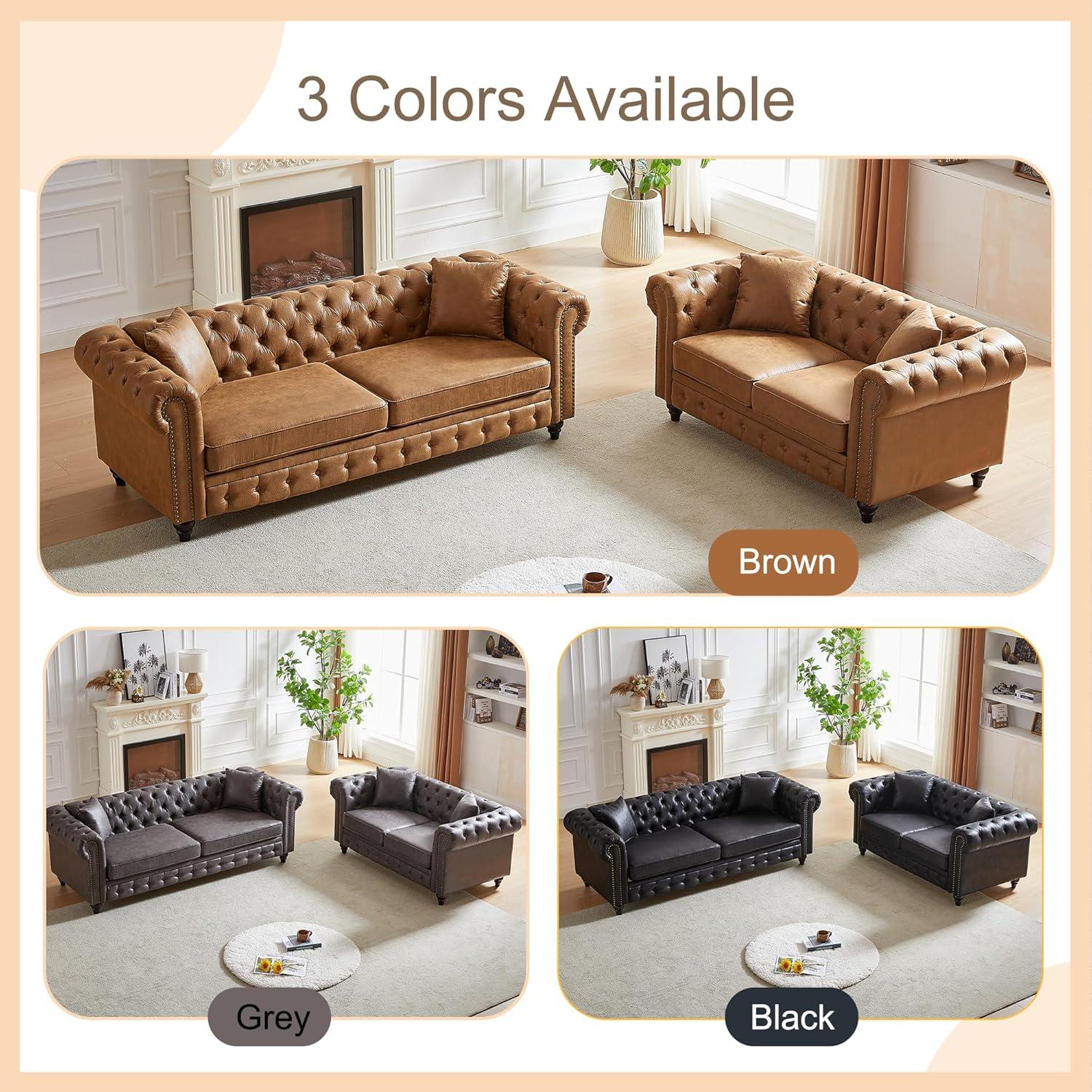 Harper & Bright 2-Piece Sofa Set: Style Meets Lasting Comfort
