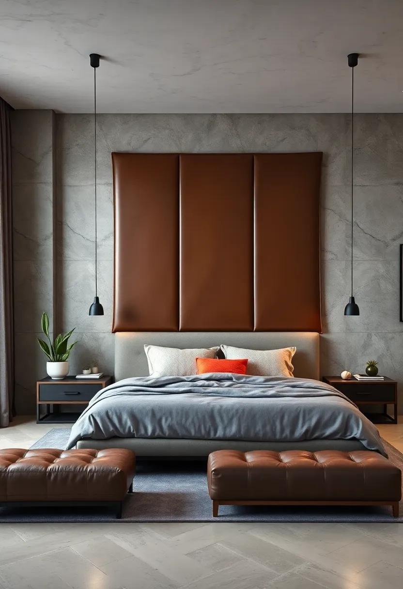 Install a leather-upholstered wall panel in different⁤ tones⁢ to add dimension⁢ and soundproofing while maintaining an‌ industrial edge