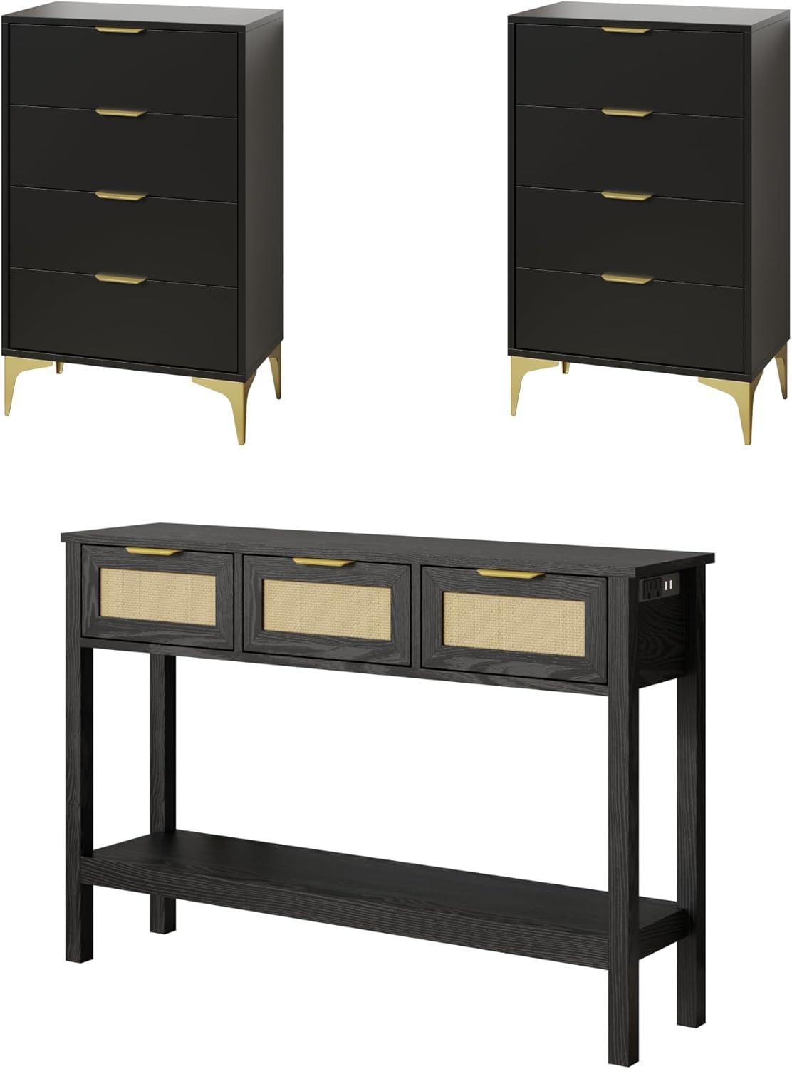 Kigoty 3 Piece Set Stylish Storage Meets Smart Charging