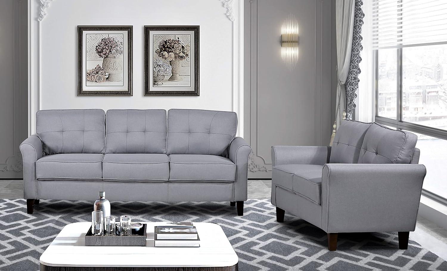 Kouchouk Velvet Sofa Set Mid Century Style Meets Cozy Comfort