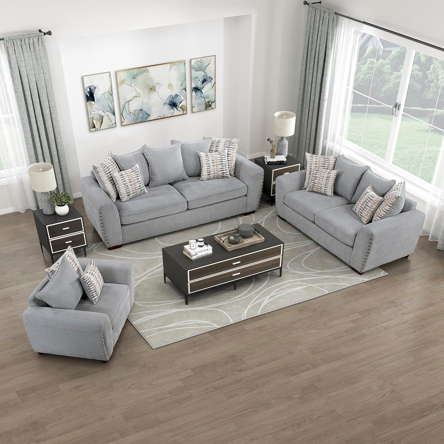 Lexicon Gray Chenille Sofa Set Stylish Comfort Reviewed