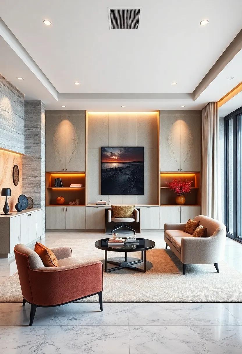 Executive Office with Custom Built-Ins and Hidden Storage