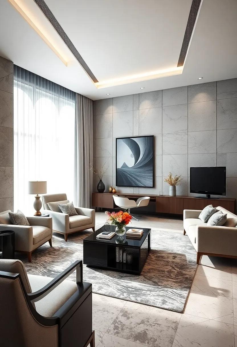 Monochrome Palette Enhanced by Textured Finishes