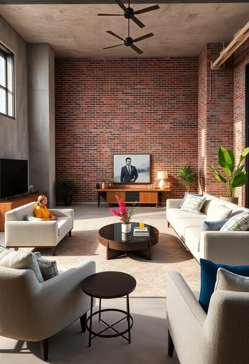 Open Concept Loft-Style Office with Exposed Brick