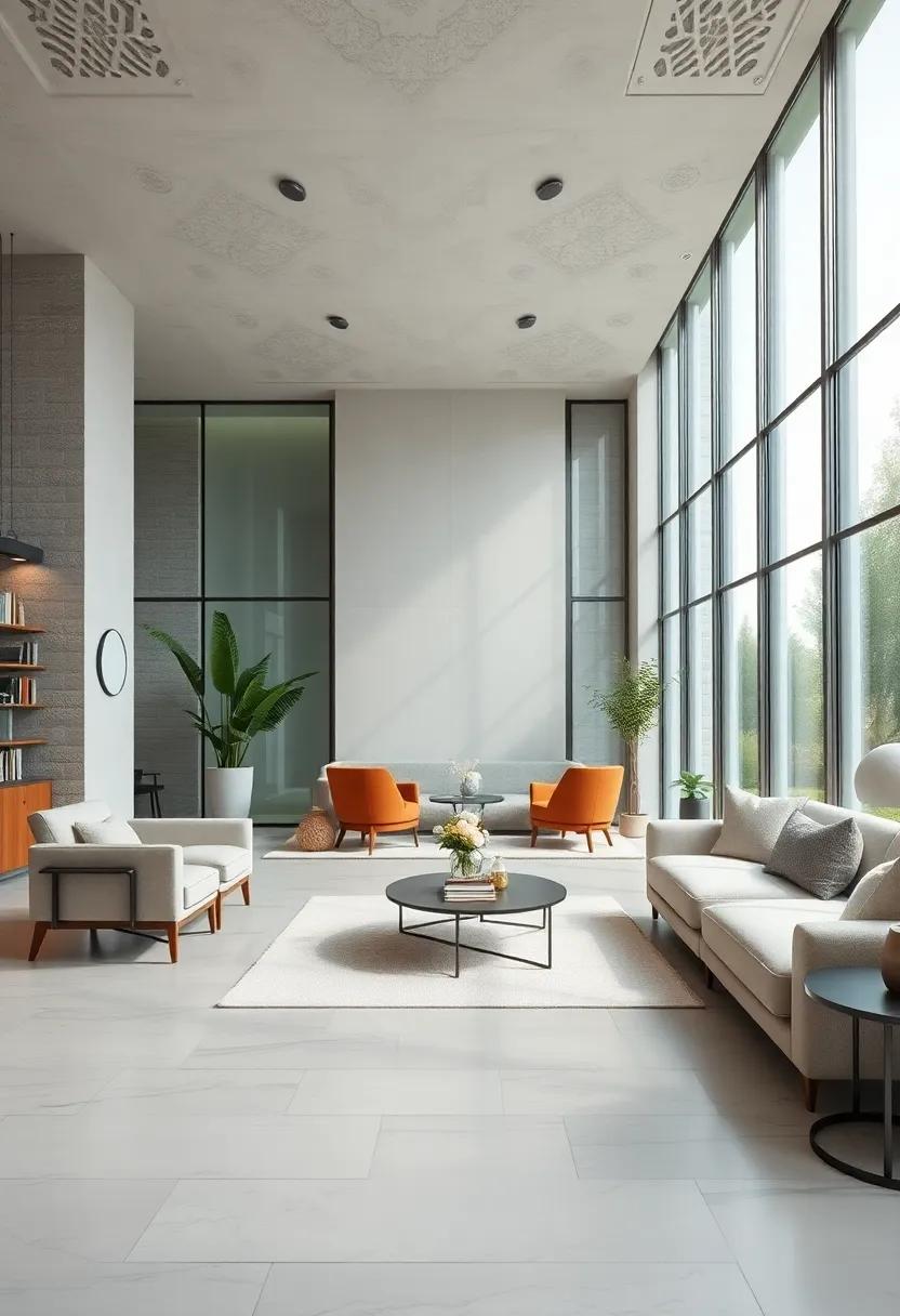 Sleek Minimalism with glass Walls and Natural Light