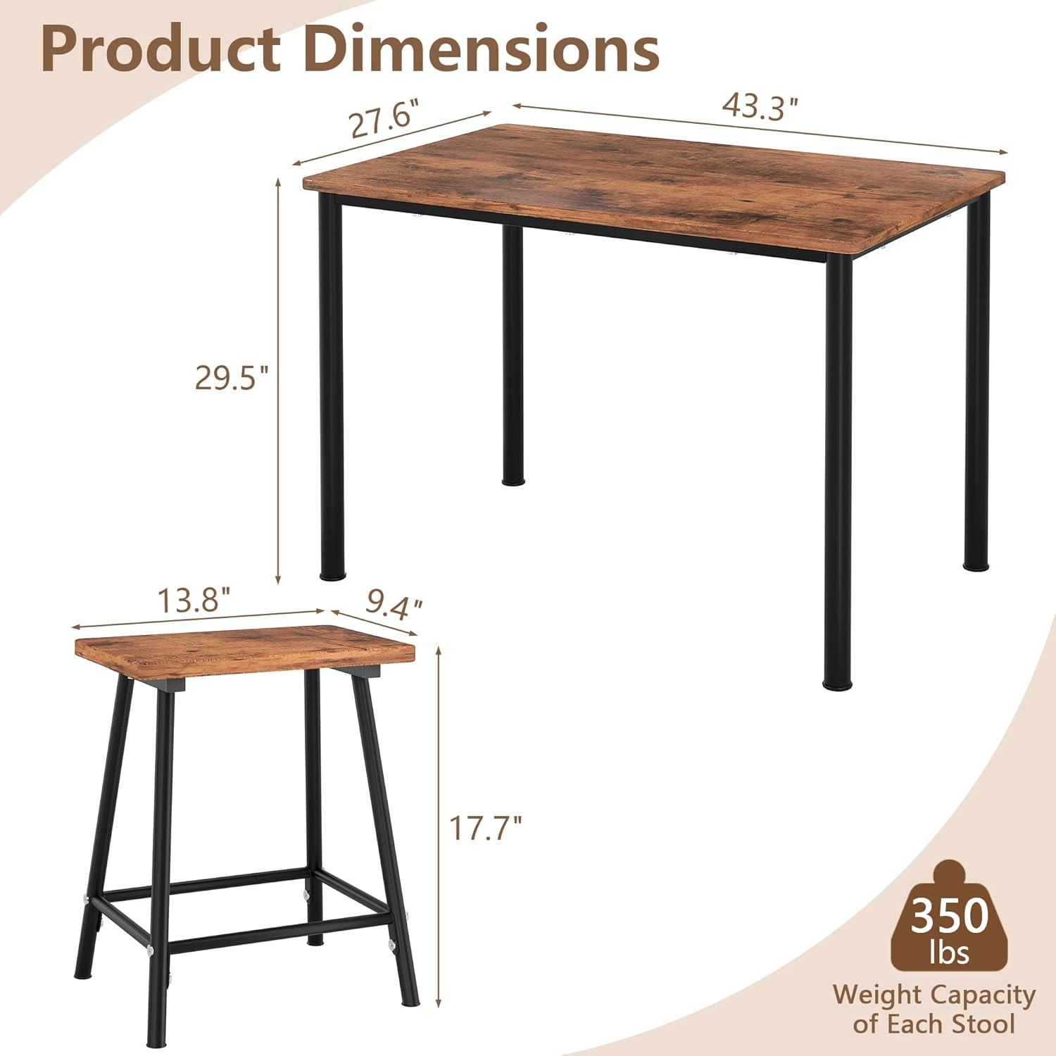 Making the Most of Small Spaces with VECELO's 4-Piece Dining Set