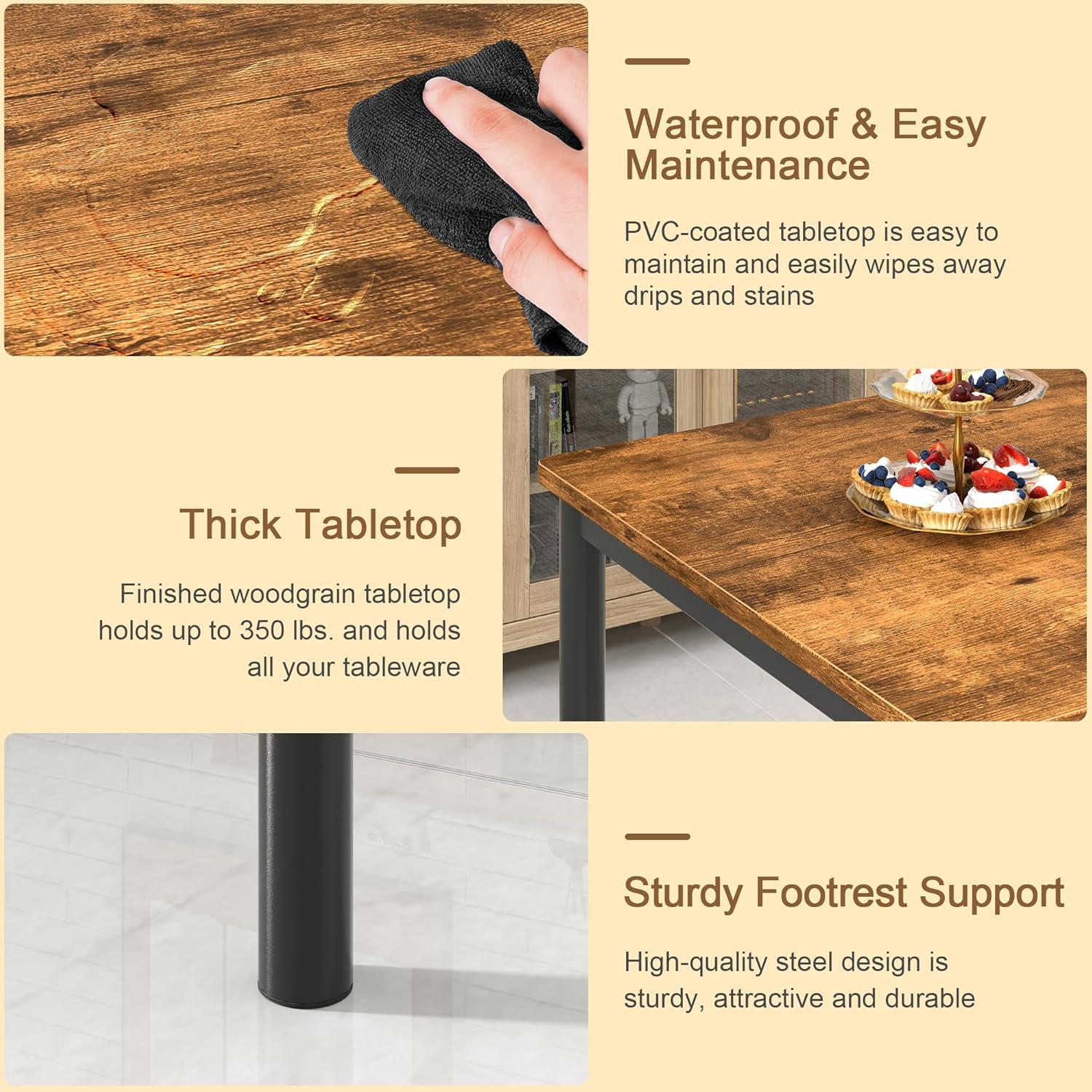 Making the Most of Small Spaces with VECELO's 4-Piece Dining Set