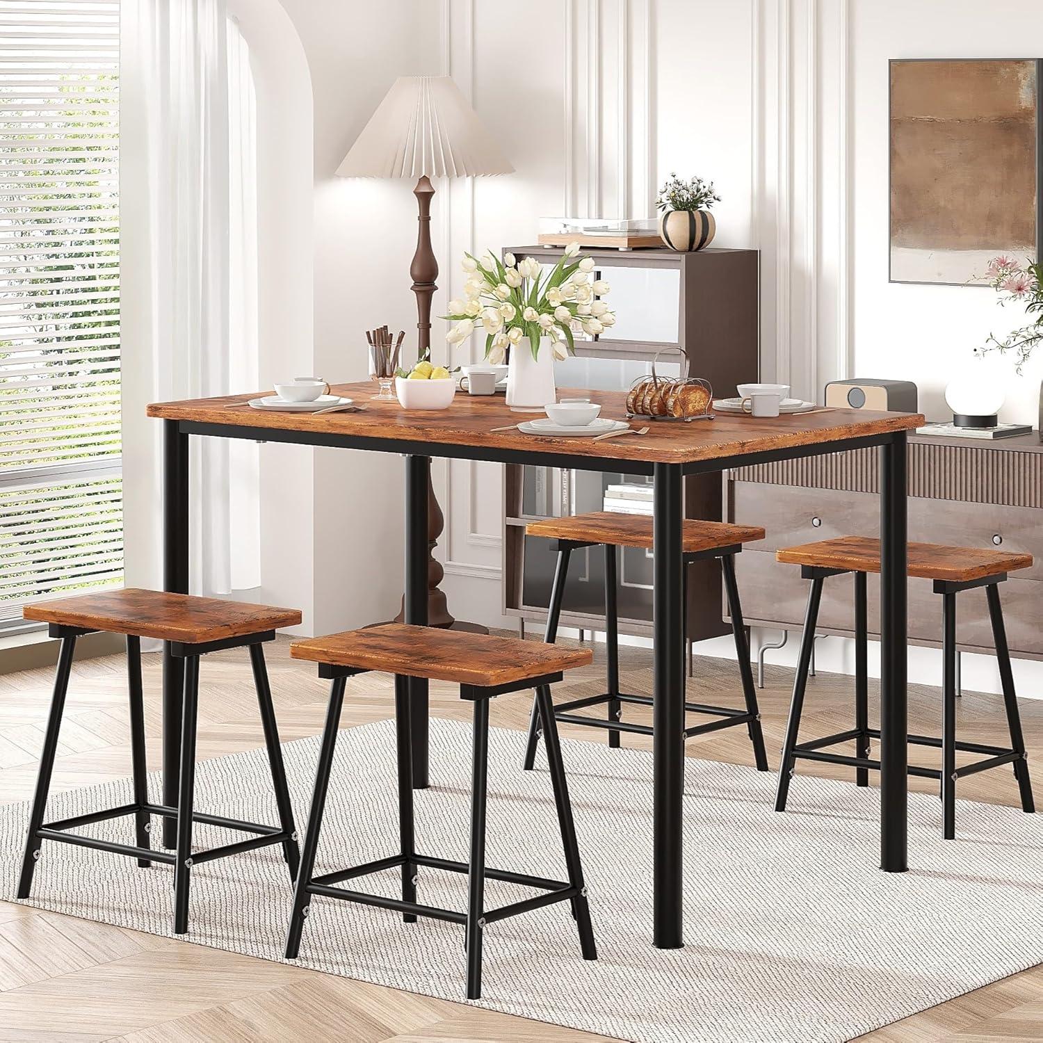 Making the Most of Small Spaces with VECELO's 4-Piece Dining set