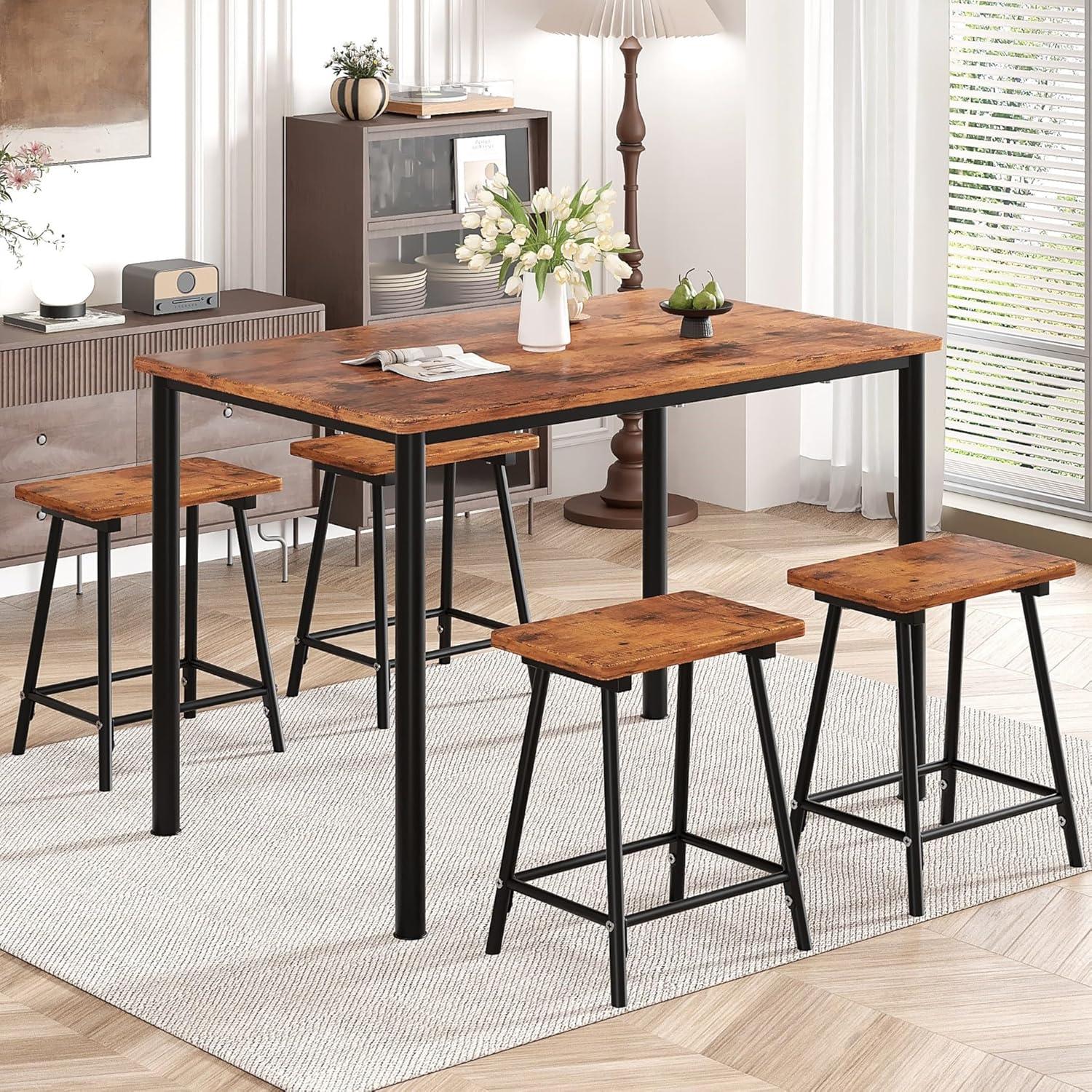 Making the Most of Small Spaces with VECELO's 4-Piece Dining Set