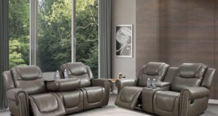 Manual Leather Recliner Sofa Set Comfort Meets Classic Style