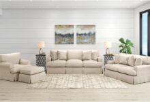 Maykoosh Slipcovered Living Room Set Durable Style For Busy Homes