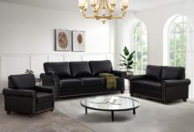 Mid Century Modern Comfort Meets Practical Storage In Sofa Set