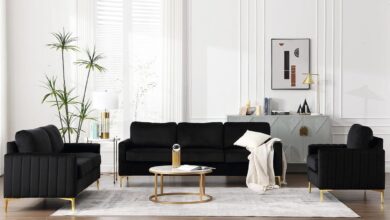 Mid Century Velvet Sofa Set Comfort Meets Modern Elegance