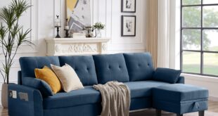 Modern Comfort And Style Our Take On A Blue Convertible Sectional Sofa