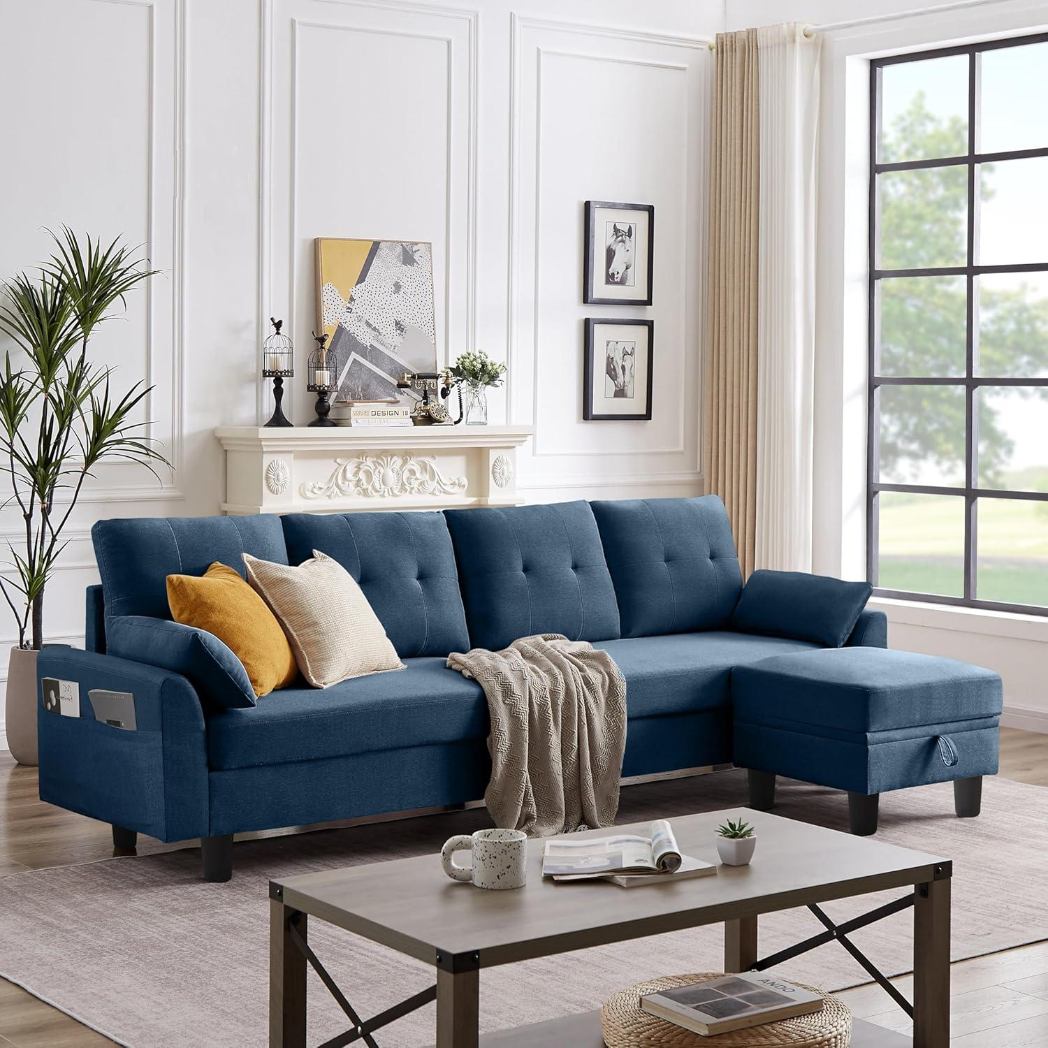 Modern Comfort And Style Our Take On A Blue Convertible Sectional Sofa
