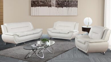 Modern Cream Faux Leather Sofa Set Stylish Comfort For Living Rooms