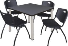 Modern Lounge Table And Nesting Chair Set For Breakrooms