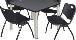Modern Lounge Table And Nesting Chair Set For Breakrooms