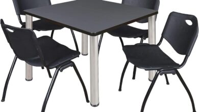 Modern Lounge Table And Nesting Chair Set For Breakrooms