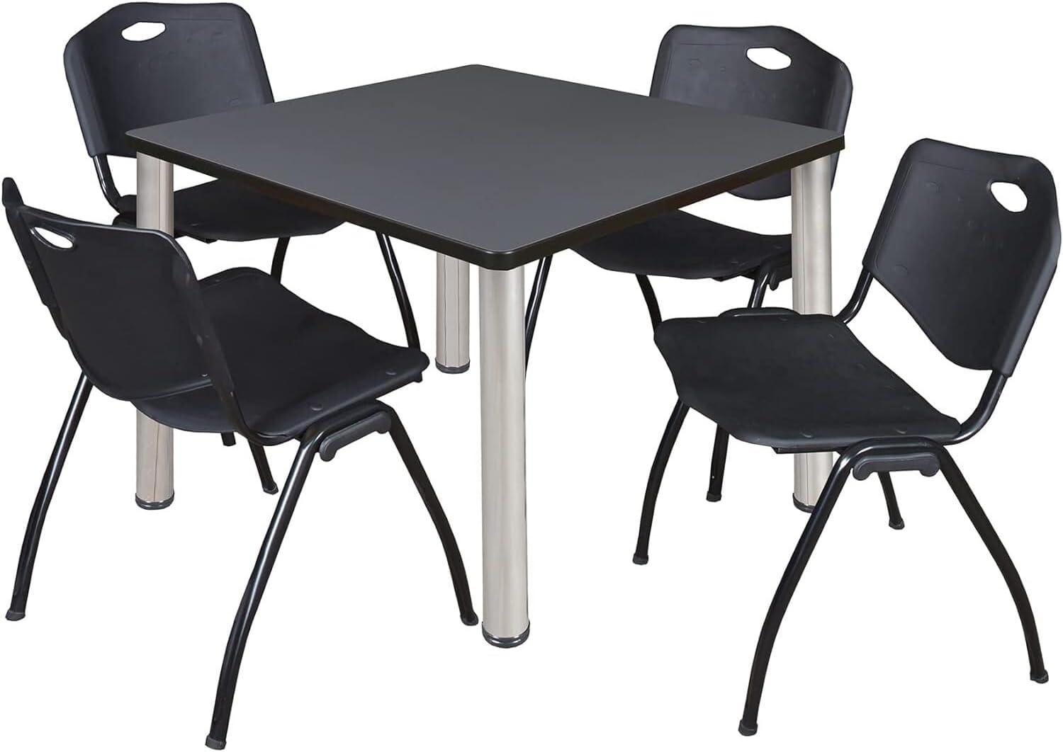 Modern Lounge Table And Nesting Chair Set For Breakrooms