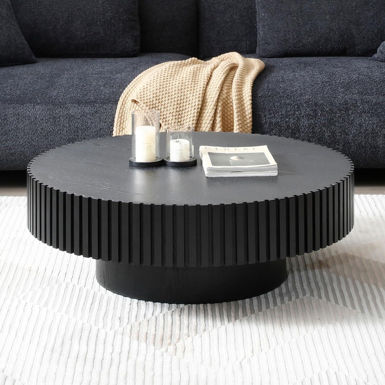 Modern Luxury In A Compact Black Round Coffee Table Review